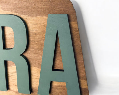 Nursery Name Sign - Personalized Woodland Theme Sign