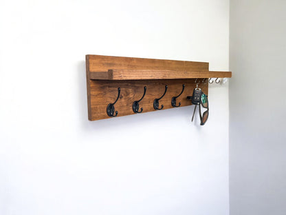 Wall Mounted Key Rack with Mail Holder - 24"