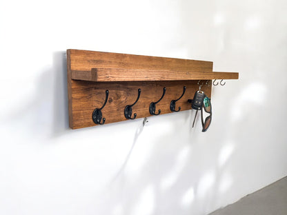 Wall Mounted Key Rack with Mail Holder - 24"