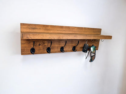 Wall Mounted Key Rack with Mail Holder - 24"