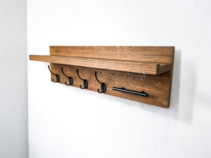 Wall Mounted Key Rack with Mail Holder - 24"