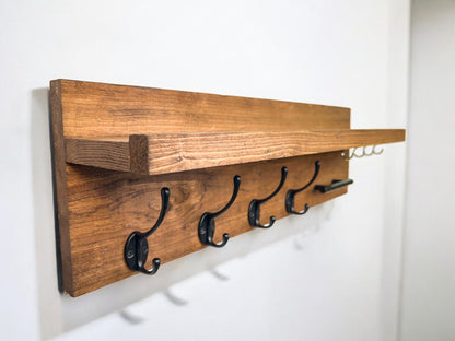 Wall Mounted Key Rack with Mail Holder - 24"