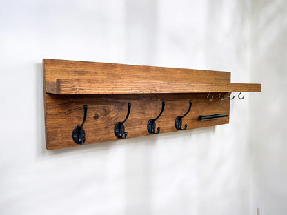 Wall Mounted Key Rack with Mail Holder - 24"