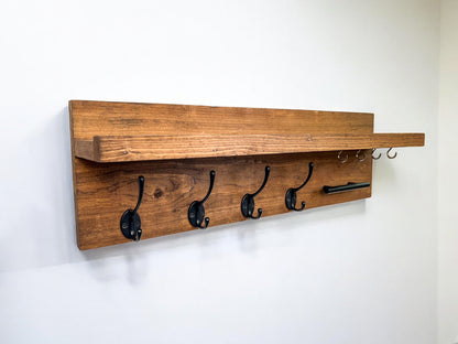 Wall Mounted Key Rack with Mail Holder - 24"