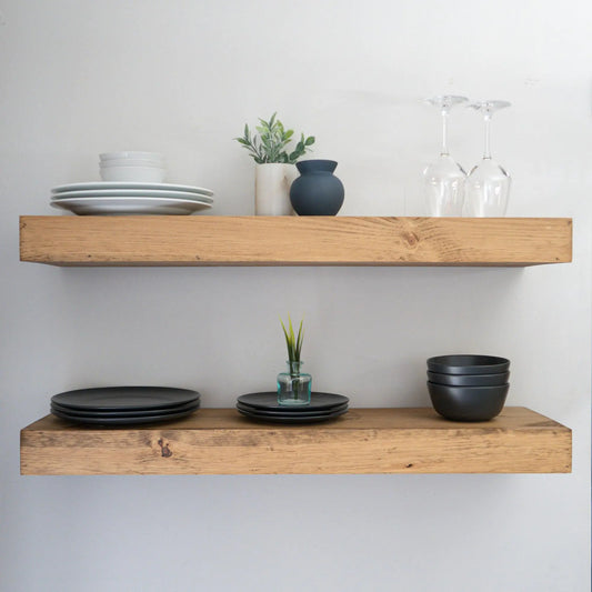 3 Inch Thick Floating Shelves - Set of 2
