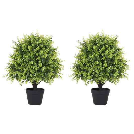 Artificial Boxwood Plants - Set of 2 - 24 Inch
