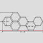 Hexagon Wall Shelves, Set of 6 Hexagon Shelves - 3.5" Depth