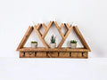 5-Peak Mountain Shelf with Hooks - 27" x 17"