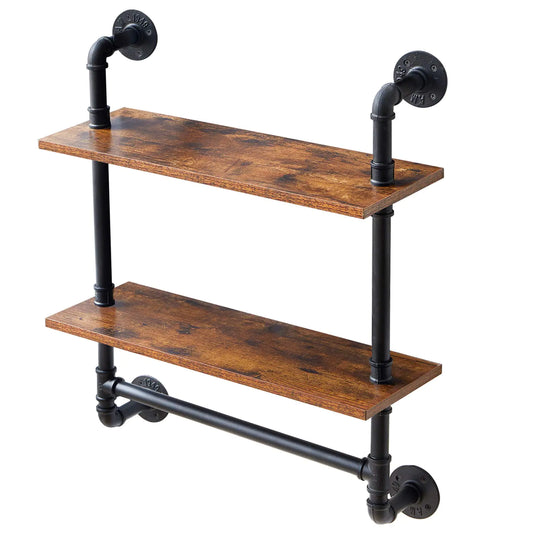 Industrial Pipe Shelf - 2 Tiers
