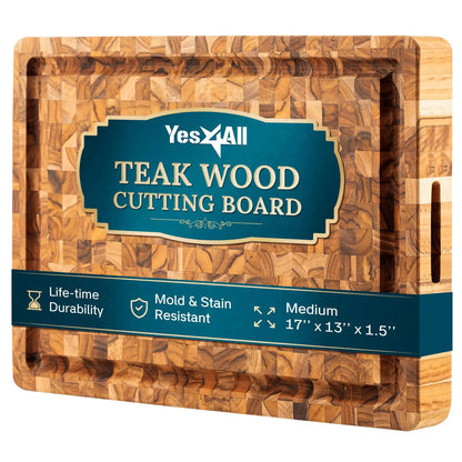 End Grain Teak Cutting Board