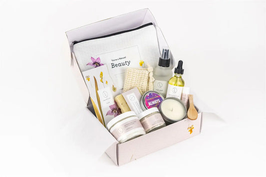 Spa Gift Box, Natural Lavender Bath & Body Package