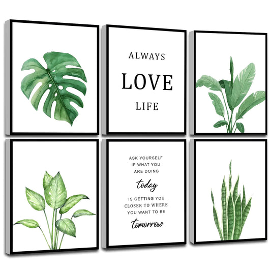 Tropical Botanical Plant Canvas Wall Art