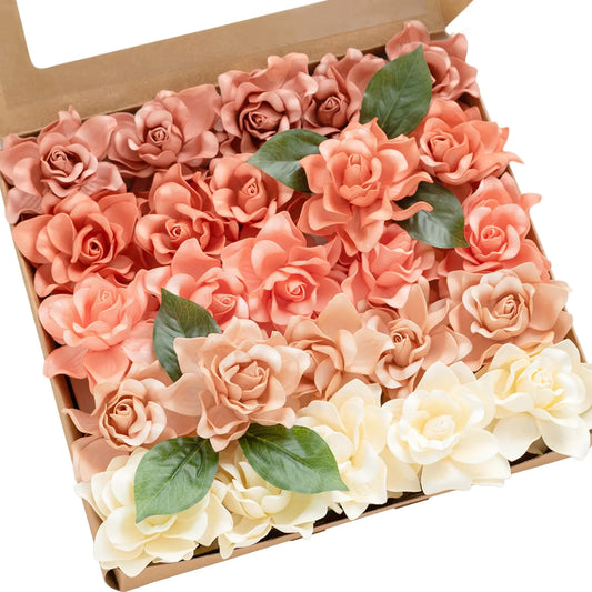 Artificial Flower Combo Box - 25pcs Gardenia Artificial Flowers
