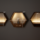 Illuminated Bar Hexagon Trio - Professional Home Bar Display System
