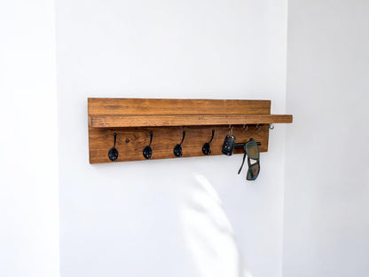 Wall Mounted Key Rack with Mail Holder - 24"