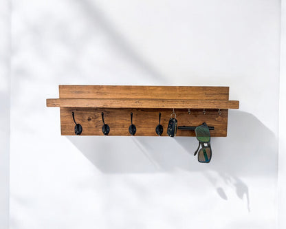 Wall Mounted Key Rack with Mail Holder - 24"