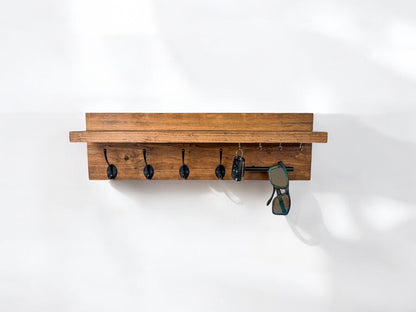 Wall Mounted Key Rack with Mail Holder - 24"