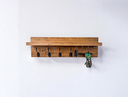 Wall Mounted Key Rack with Mail Holder - 24"
