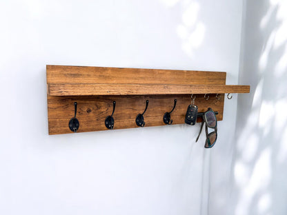 Wall Mounted Key Rack with Mail Holder - 24"