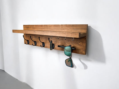 Wall Mounted Key Rack with Mail Holder - 24"