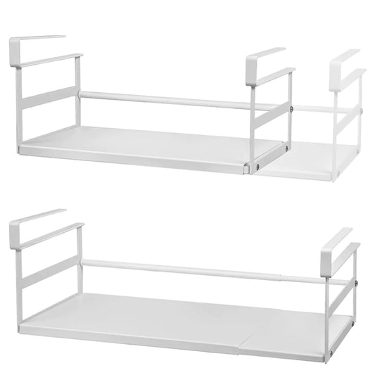 Under Shelf Storage Basket - Expandable Organizer - 2 Pack