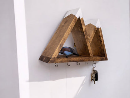 Entryway Key Holder - Mountain Shelf Key Holder - 16" x 10"