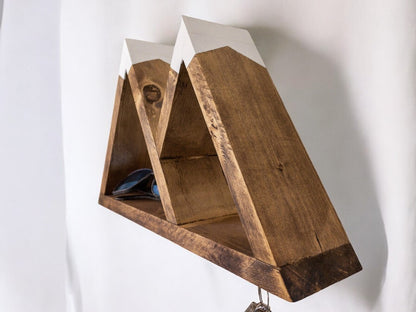 Entryway Key Holder - Mountain Shelf Key Holder - 16" x 10"