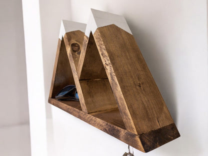 Entryway Key Holder - Mountain Shelf Key Holder - 16" x 10"