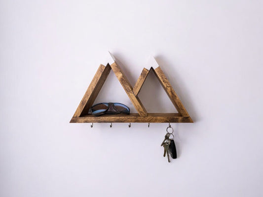 Entryway Key Holder - Mountain Shelf Key Holder - 16" x 10"
