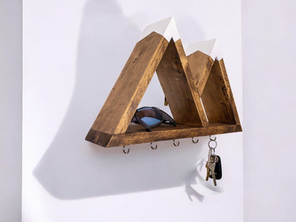 Entryway Key Holder - Mountain Shelf Key Holder - 16" x 10"
