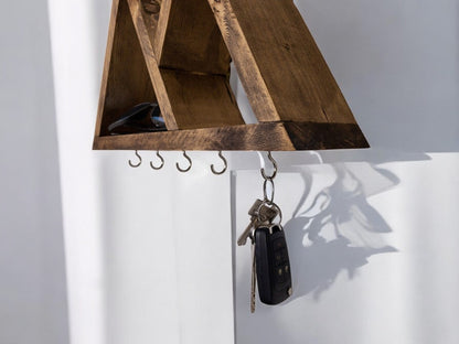 Entryway Key Holder - Mountain Shelf Key Holder - 16" x 10"