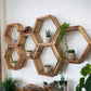 Hexagon Wall Shelves, Set of 6 Hexagon Shelves - 3.5" Depth