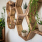 Hexagon Wall Shelves, Set of 6 Hexagon Shelves - 3.5" Depth