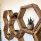 Hexagon Wall Shelves, Set of 6 Hexagon Shelves - 3.5" Depth