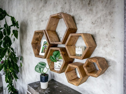 Set of 6 Honeycomb Shelves - 5.5" Depth