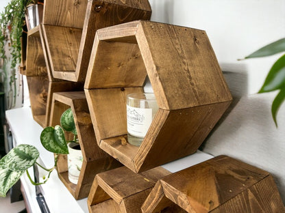 Set of 6 Honeycomb Shelves - 5.5" Depth