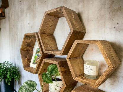 Set of 6 Honeycomb Shelves - 5.5" Depth