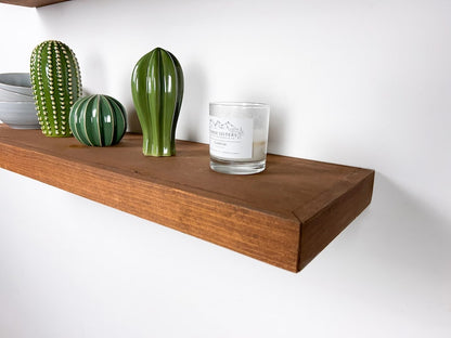 Wood Floating Shelves,  2-Inches Thick,  10-inches Deep, Rustic Shelf, Floating Shelf, Handmade wood shelf