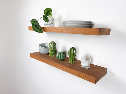Wood Floating Shelves,  2-Inches Thick,  10-inches Deep, Rustic Shelf, Floating Shelf, Handmade wood shelf