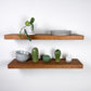 Wood Floating Shelves,  2-Inches Thick,  10-inches Deep, Rustic Shelf, Floating Shelf, Handmade wood shelf