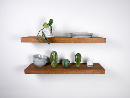 Wood Floating Shelves,  2-Inches Thick,  10-inches Deep, Rustic Shelf, Floating Shelf, Handmade wood shelf