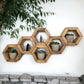 Mini Wood Hexagon Shelves