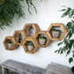 Mini Wood Hexagon Shelves