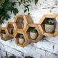 Mini Wood Hexagon Shelves