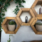 Mini Wood Hexagon Shelves