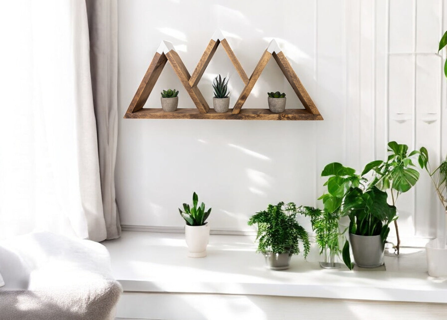 3-Peak Mountain Shelf - 27" x 13"