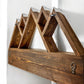Wood Wall Mounted Coat Rack, Mountain Shelf with Heavy Duty Hooks - 27" x 17"