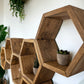 Floating Plant Shelves Hexagon Set - 5.5" Deep Wall Mounted Plant Display