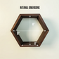 Plant-Optimized Hexagon Floating Shelves - Handcrafted Wood Display for Plant Parents (9.25" Deep)