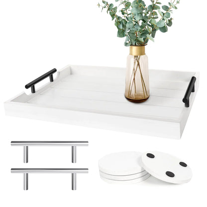Coffee Table Tray - Large Ottoman Tray for Living Room